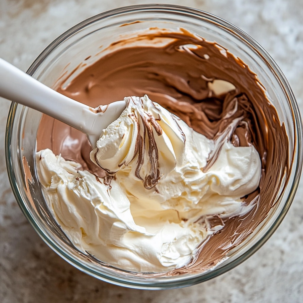 Easy Milk Chocolate Mousse Recipe That Melts in Your Mouth 9 folding mousse mixture with spatula