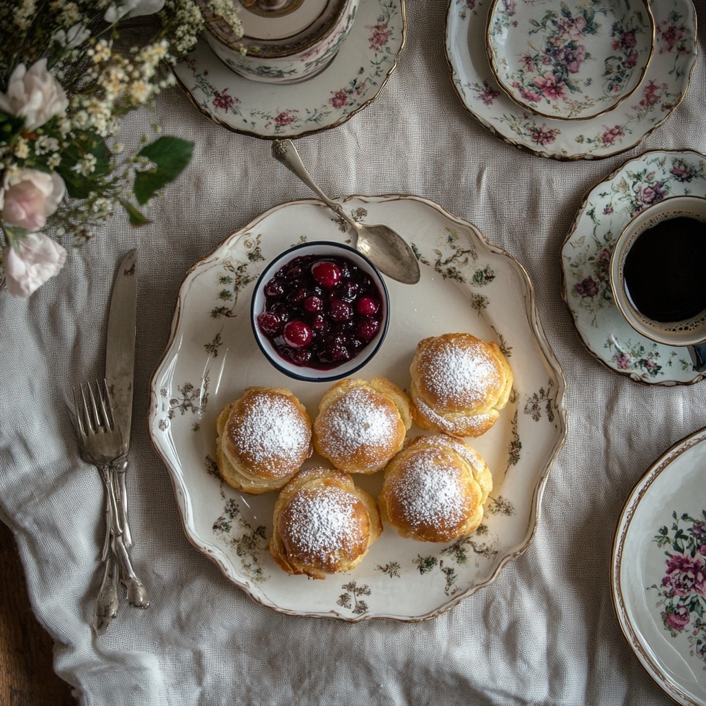 Nun’s Puffs Recipe: Foolproof Method That Never Fails (2025 Guide) 7 Served nun’s puffs with coffee and berries