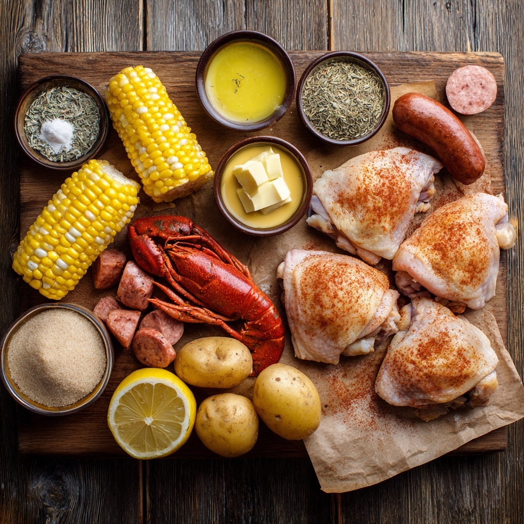 Juicy Crab Chicken Boil Recipe (With Irresistible Garlic Butter Sauce) 6 ingredients for chicken boil juicy crab
