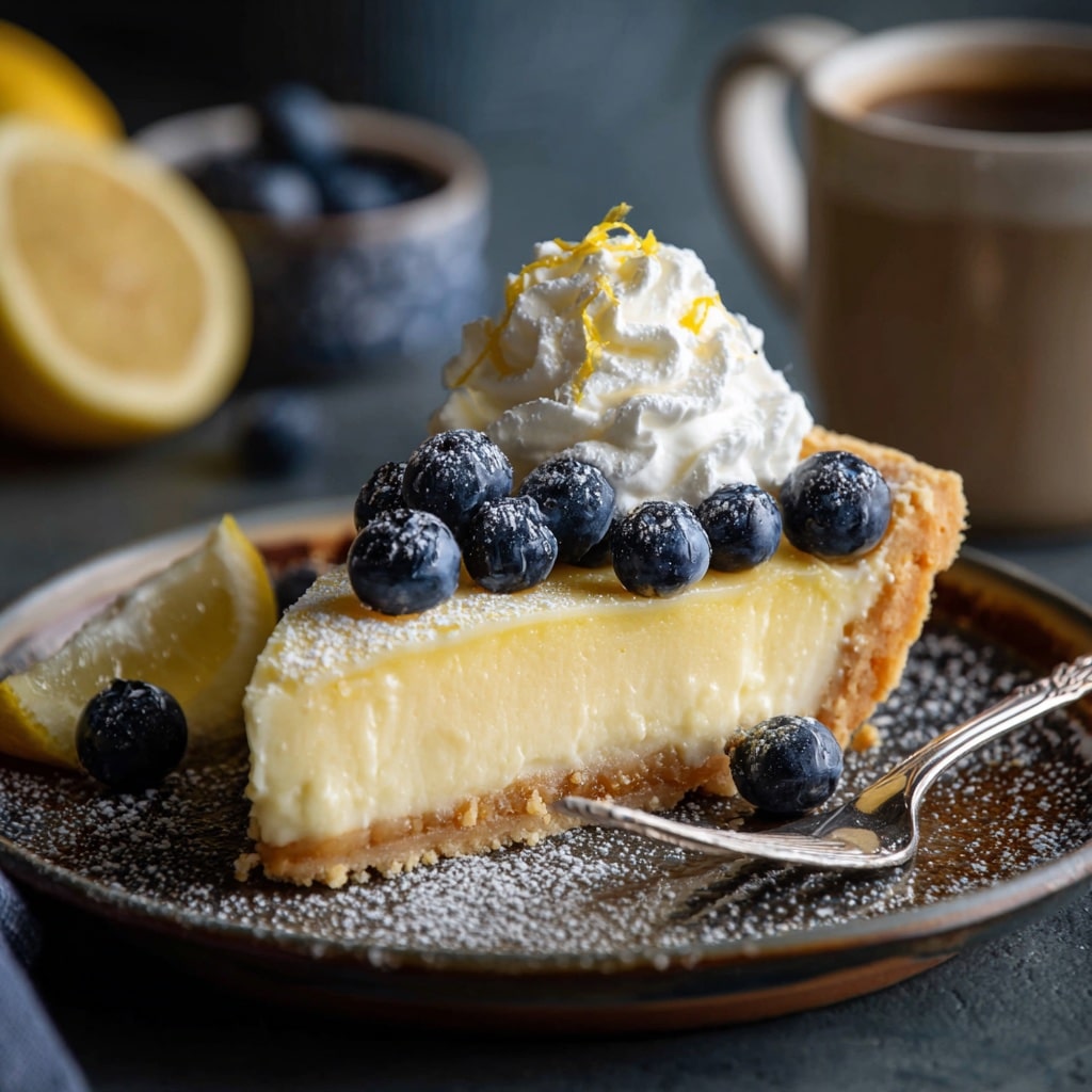 Impossible Lemon Pie Recipe: Classic, Creamy & Easy Dessert Magic 9 slice of recipe impossible lemon pie with whipped cream